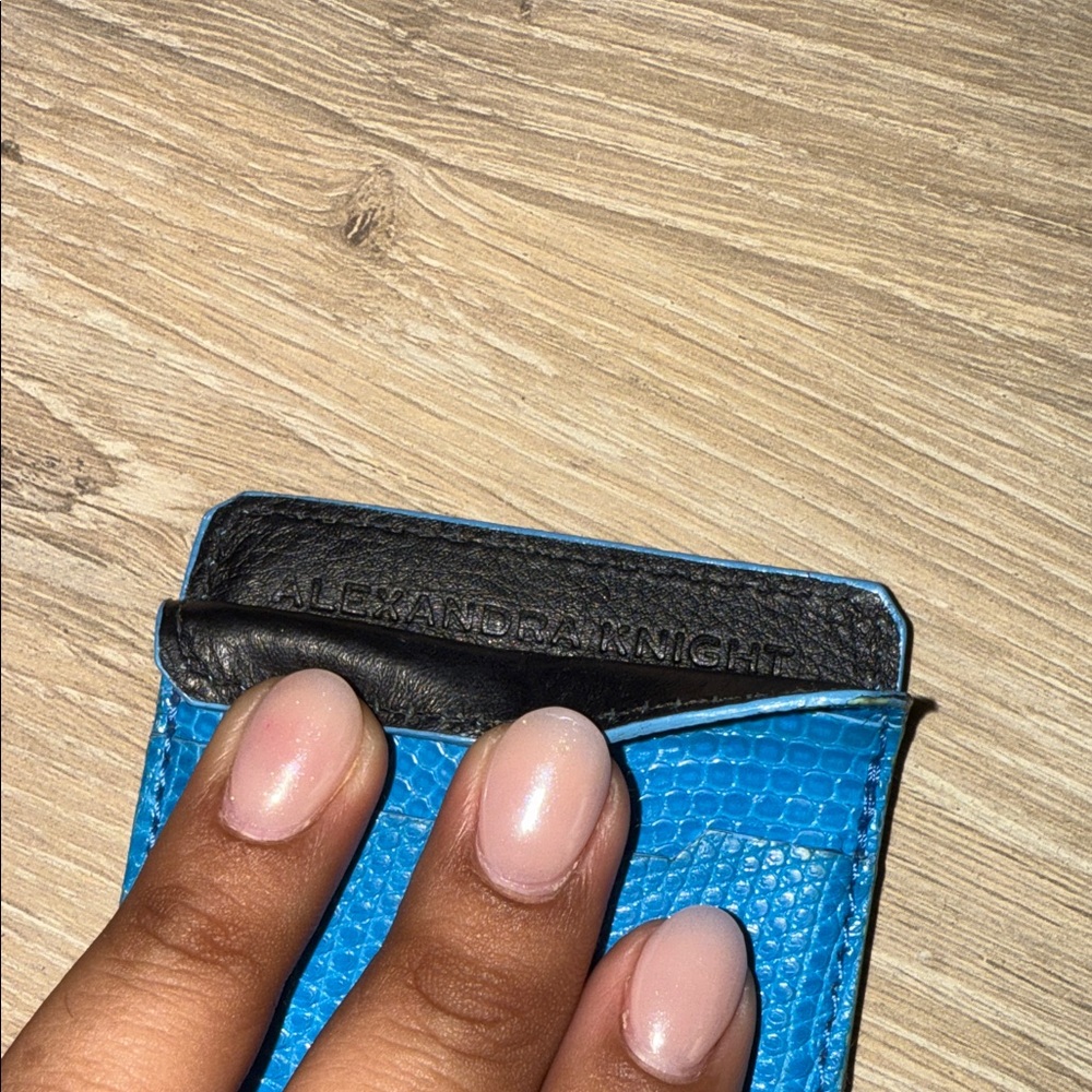 Blue Textured Card Holder - Picture 2 of 2